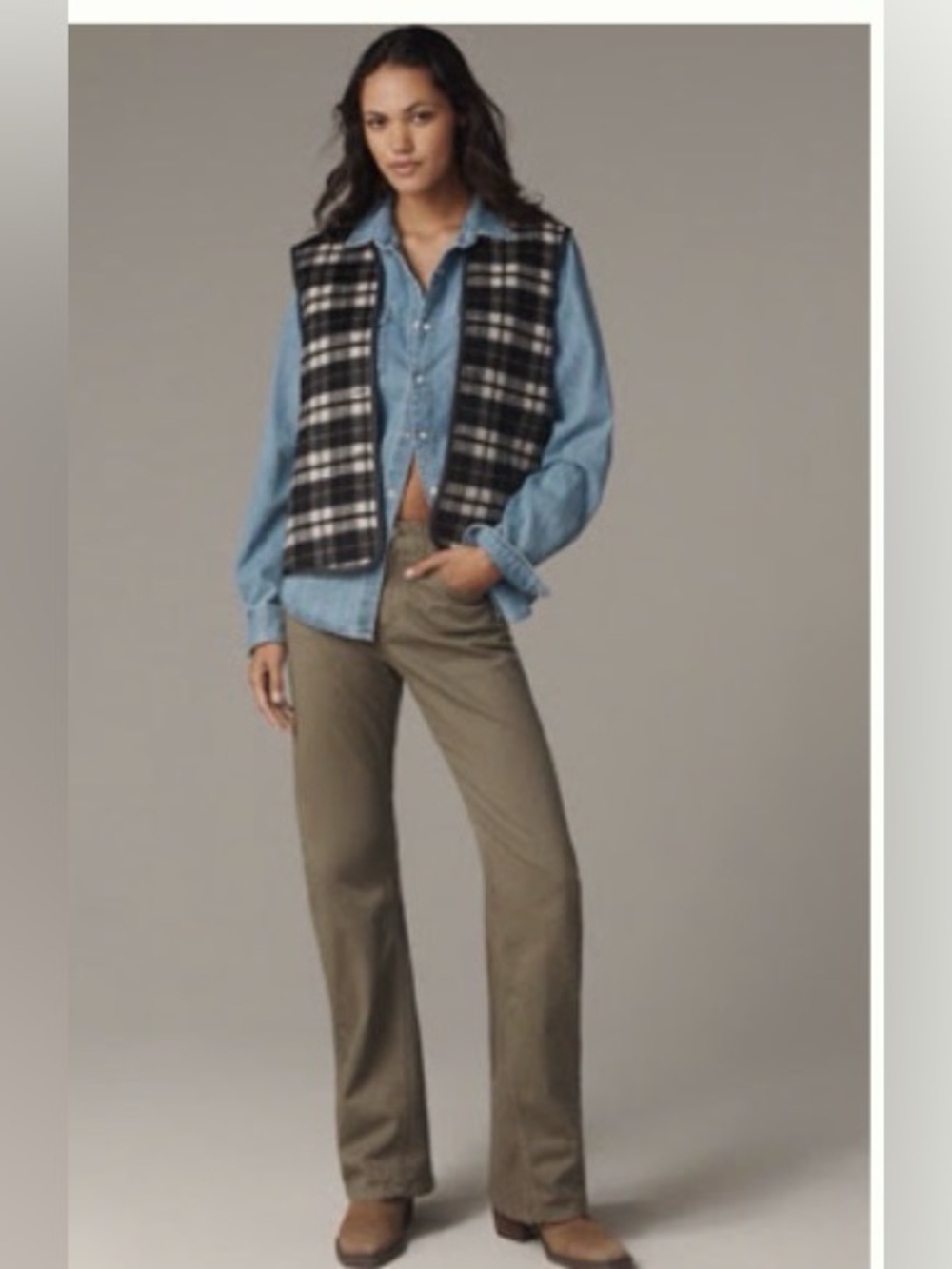 PILCRO ESSENTIAL LOW-RISE FLARE PANTS Size 29